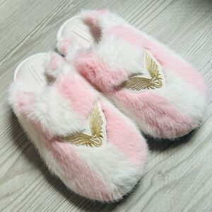 🪽Luxe Heritage Stripe Angel Wing Slippers Victoria Secret